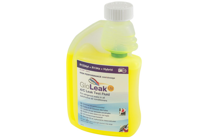 19-2004 - Glo-Leak 250ml UV bottle - 55 doses - for R134a, R1234YF systems and Hybrid vehicles